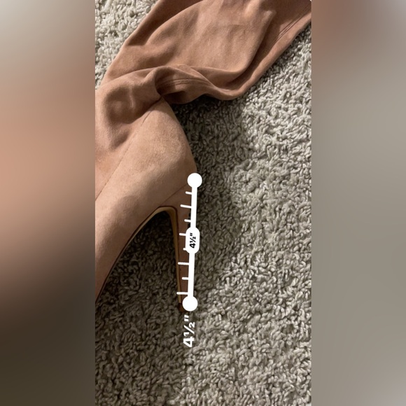 Liliana pink or mauve faux suede thigh high boots - Picture 8 of 8